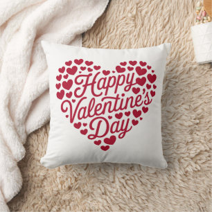 Cojín Decorativo Feliz día de San Valentín San Valentín Amor Corazó