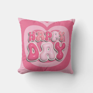 Cojín Decorativo Feliz Día del Corazón Cushion