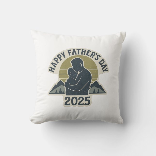 Cojín Decorativo Feliz día del padre 2025 (Anverso)