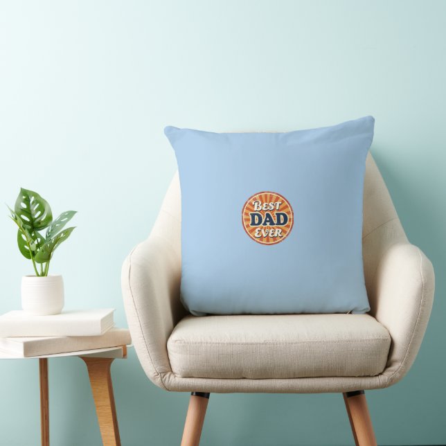 Cojín Decorativo Feliz Día del Padre - Insignia retro (Silla)
