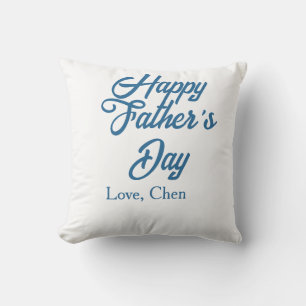 Cojín Decorativo Feliz día del padre nombre gris amor mejor papá de