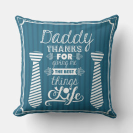 Cojín Decorativo Feliz Día del Padre Papá Gracias por Darme lo Mejo