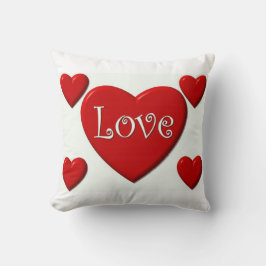 Cojín Decorativo Feliz diseño del corazón de San Valentín