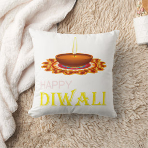 Cojín Decorativo Feliz Diwali 2026 - Esencial del Festival Indio