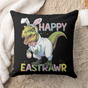 Cojín Decorativo Feliz Eastrawar T Rex Easter Dinosaur Egg