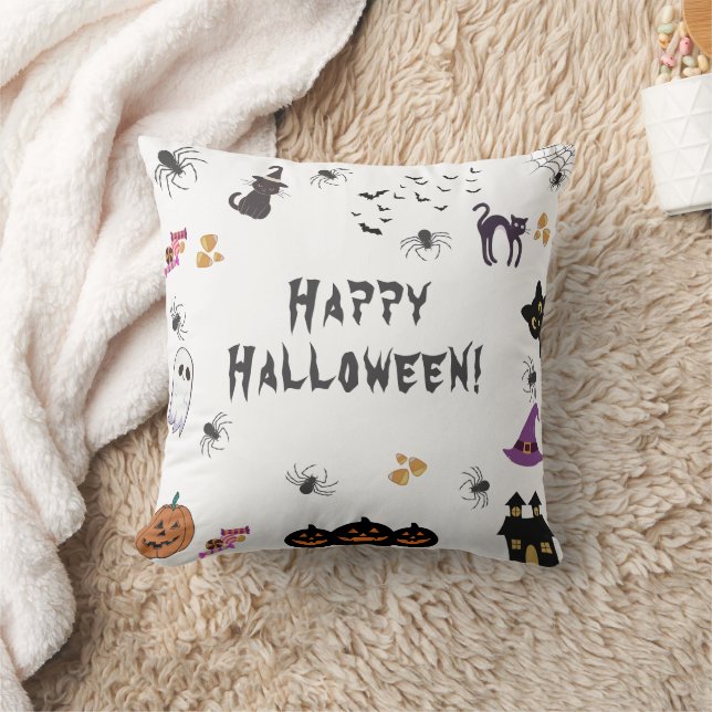 Cojín Decorativo Feliz Fiesta de Halloween (Manta)
