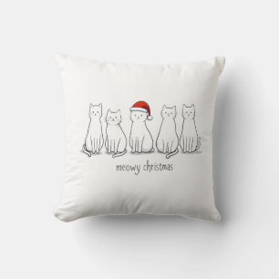 Cojín Decorativo Feliz Gatmas Gato Navidad Gatito Lindo Gatos Santa