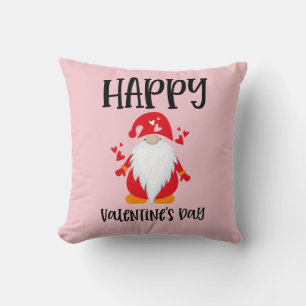 Cojín Decorativo Feliz Gnome del Día de San Valentín