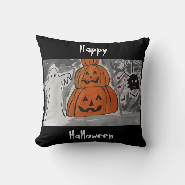 Cojín Decorativo Feliz Halloween (Anverso)