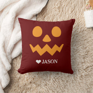 Cojín Decorativo Feliz Halloween boo espeluznante calabaza cara