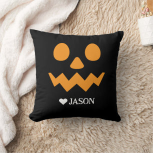 Cojín Decorativo Feliz Halloween boo espeluznante calabaza cara