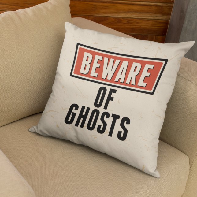 Cojín Decorativo Feliz Halloween | Cuidado con los fantasmas (Subido por el creador)