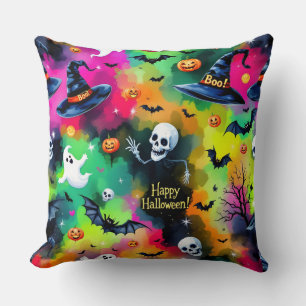 Cojín Decorativo Feliz Halloween, de Natasha Us