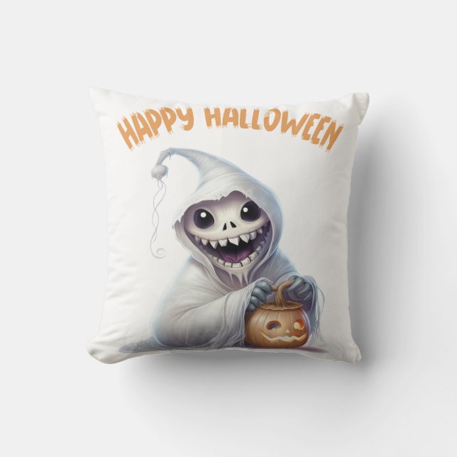 Cojín Decorativo Feliz Halloween Ghoul (Anverso)