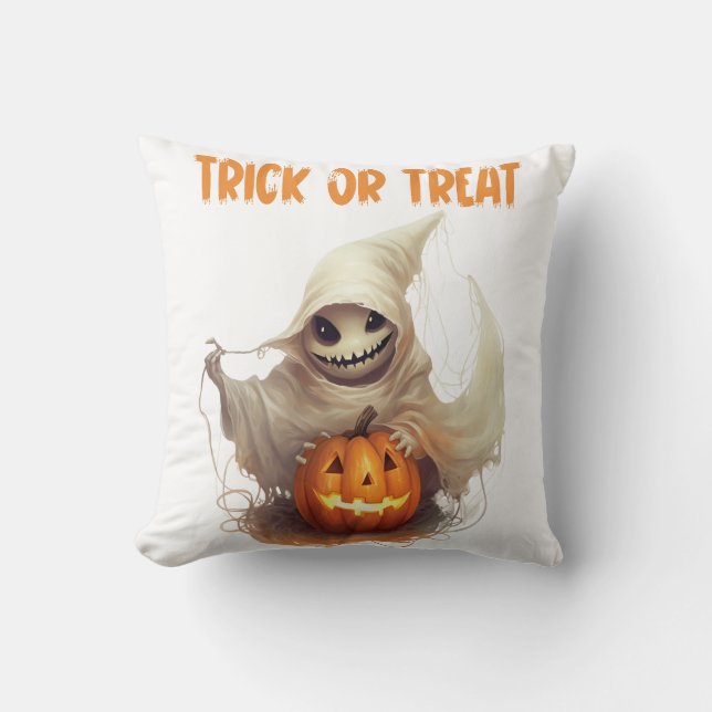 Cojín Decorativo Feliz Halloween Ghoul (Anverso)