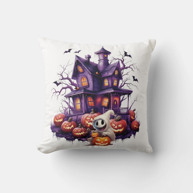 Cojín Decorativo Feliz Halloween Ghoul (Anverso)