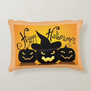 Cojín Decorativo Feliz Halloween Jack-O- Linternas