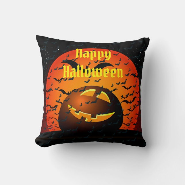 Cojín Decorativo Feliz Halloween Spooky (Anverso)