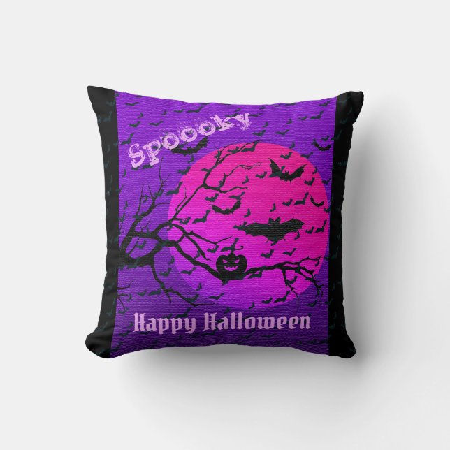 Cojín Decorativo Feliz Halloween Spooky (Anverso)