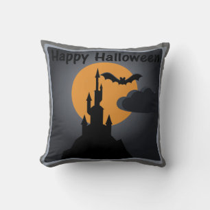 Cojín Decorativo Feliz Halloween Spooky Castle Pillow