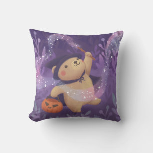 Cojín Decorativo Feliz Halloween: Teddy la Bruja