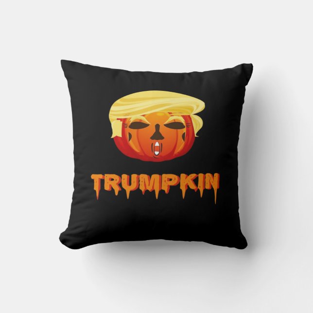 Cojín Decorativo Feliz Halloween - Trumpkin Classic (Anverso)