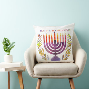 Cojín Decorativo Feliz Hanukkah Pillow