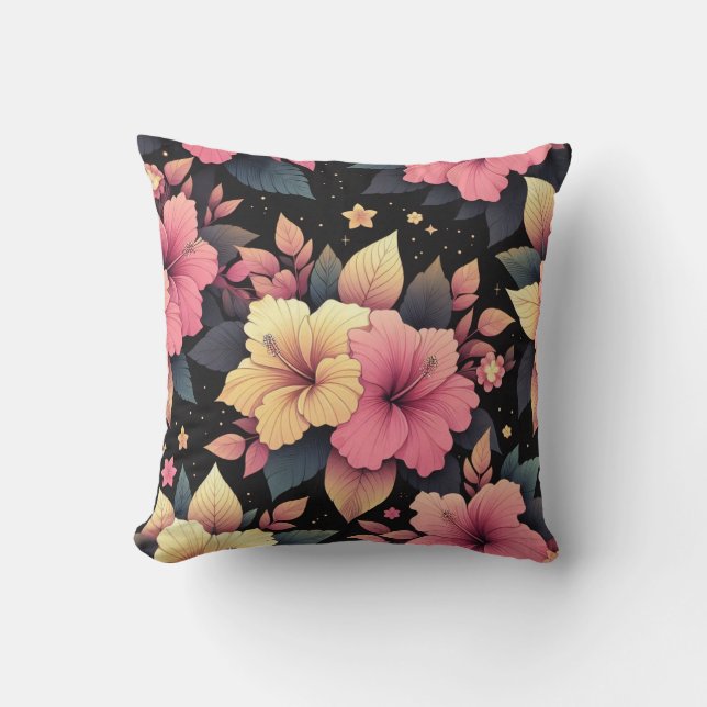 Cojín Decorativo Feliz Hibiscus (Anverso)