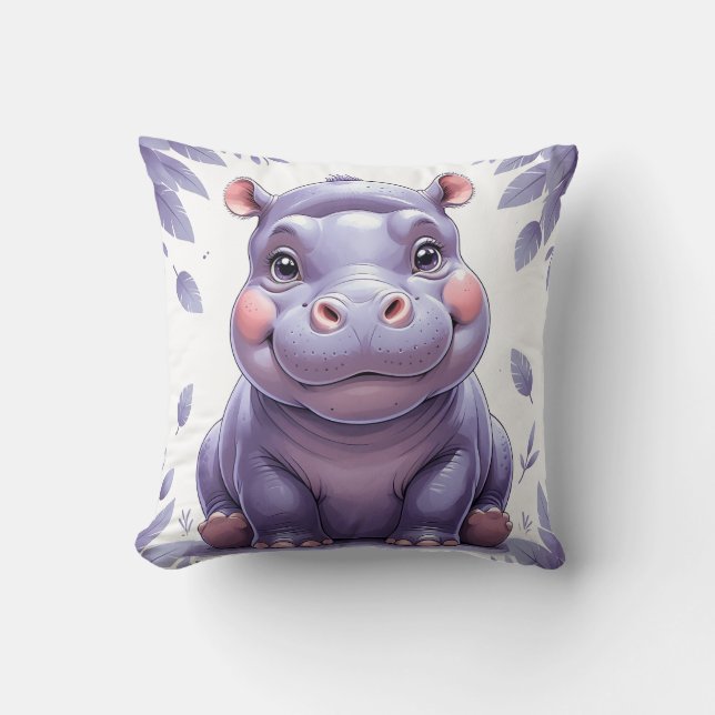 Cojín Decorativo Feliz Hippo (Anverso)