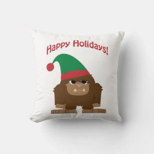 Cojín Decorativo ¡Feliz Hokidays! Navidades Bigfoot
