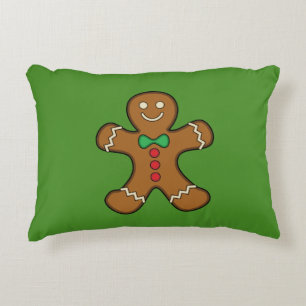 Cojín Decorativo Feliz hombre de pan de jengibre