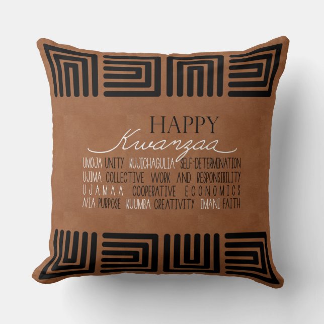 Cojín Decorativo Feliz Kwanzaa (Anverso)