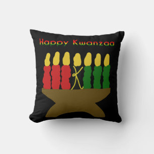 Cojín Decorativo Feliz Kwanzaa Kinara