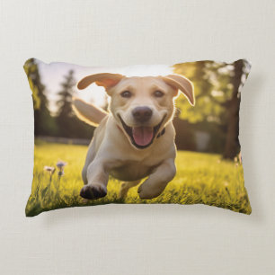 Cojín Decorativo Felíz Labrador Corriendo