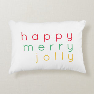 Cojín Decorativo FELIZ MERRY JOLLY Accent Pillow
