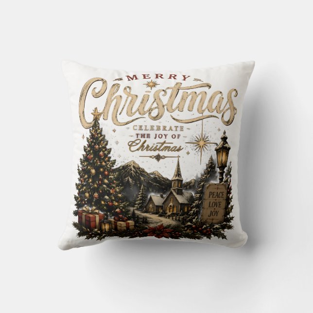 Cojín Decorativo Feliz Navidad (Reverso)