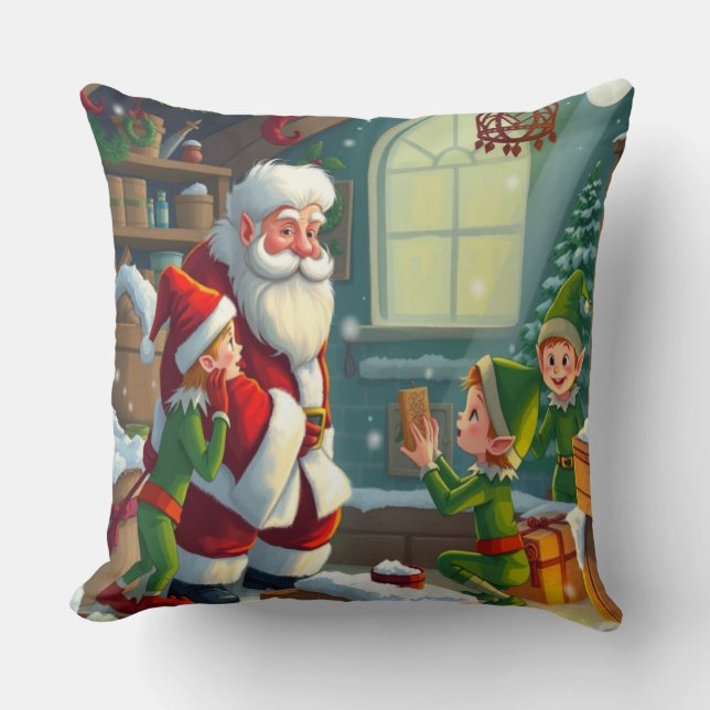 Cojín Decorativo Feliz Navidad  (Anverso)
