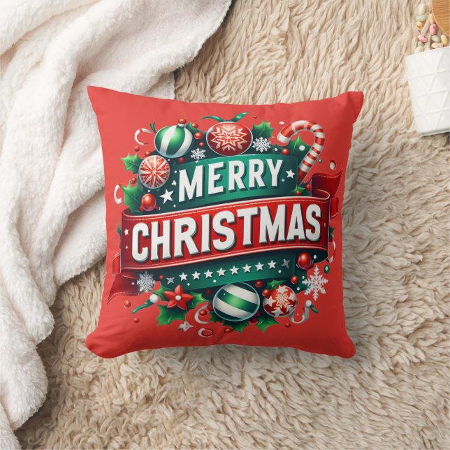 Cojín Decorativo Feliz Navidad (Manta)