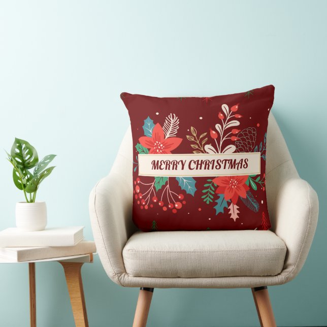Cojín Decorativo Feliz Navidad (Silla)