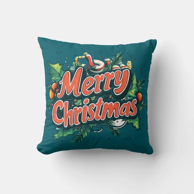 Cojín Decorativo Feliz Navidad (Anverso)