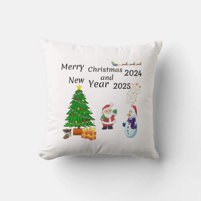 Cojín Decorativo Feliz Navidad 2024 (Anverso)