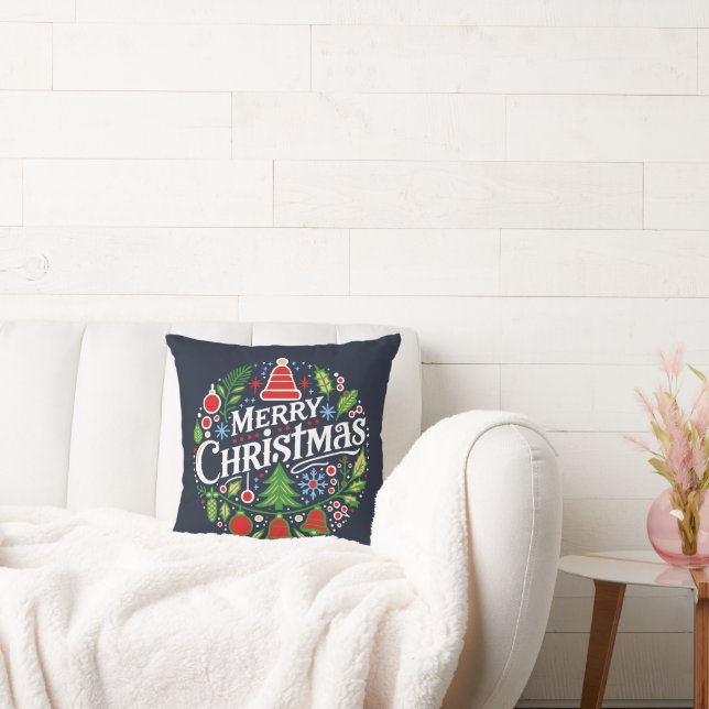 Cojín Decorativo Feliz Navidad 3 (Sofá)