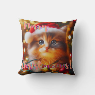 Cojín Decorativo Feliz Navidad a los michis! Gato