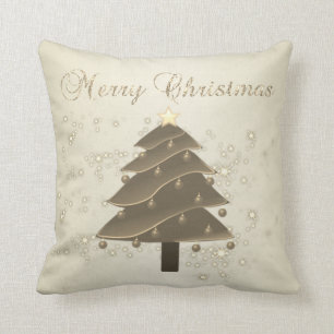 Cojín Decorativo Feliz Navidad,Árbol de Navidad,Destellos