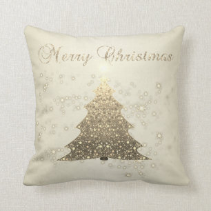 Cojín Decorativo Feliz Navidad,Árbol de Navidad,Destellos