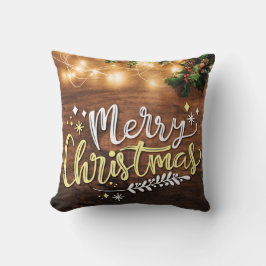 Cojín Decorativo Feliz Navidad con Luces