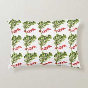 COJÍN DECORATIVO **FELIZ NAVIDAD** CON MUCHO MUÉRDAGO