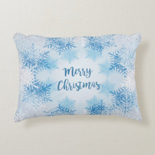 Cojín decorativo Feliz Navidad con nieve