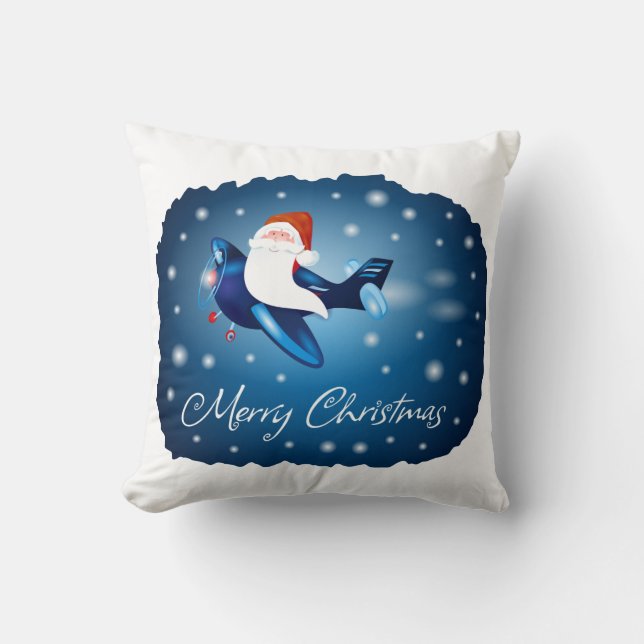 Cojín Decorativo Feliz Navidad con Santa (Anverso)