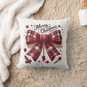 Cojín Decorativo feliz navidad Coquette chelín rojo